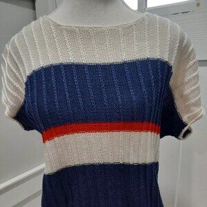Vintage Koret Career Women Short Sleeve Sweater Size XL